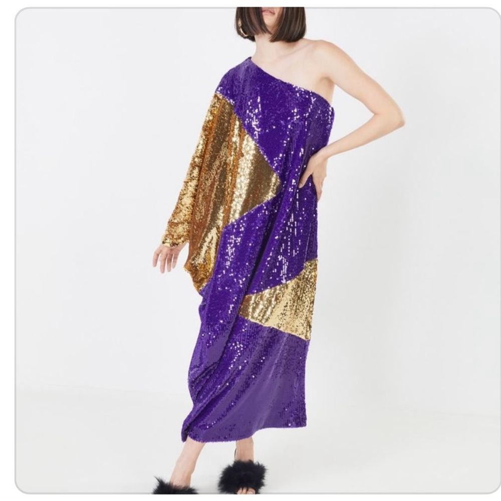 Marcelo sequin off shoulder. Dress